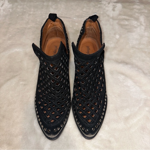 Jeffrey Campbell Black Tagalong Stud Western Cut Out Booties Size 6.5 - Picture 5 of 11